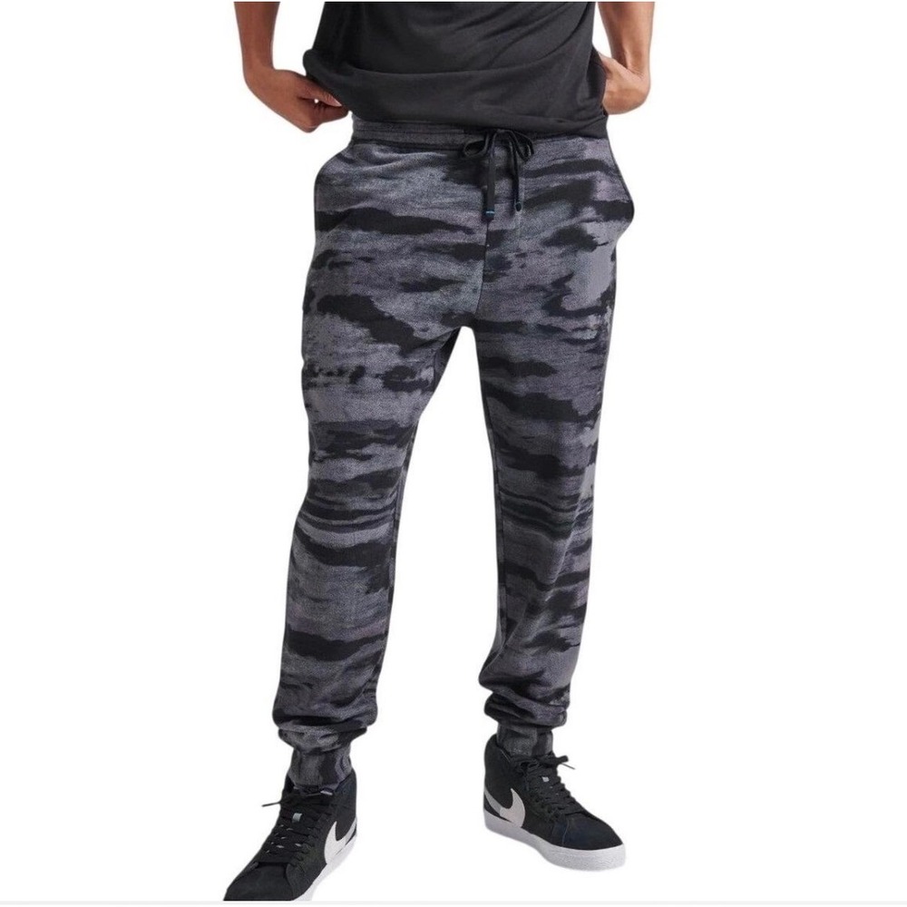 Stance NWT Butter Blend Joggers Mens XL Grey Camo Print Sweatpants Streetwear